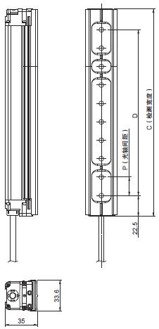 F3SJ系列 外形尺寸 55 F3SJ-B[][][][]P25-02TS_Dim