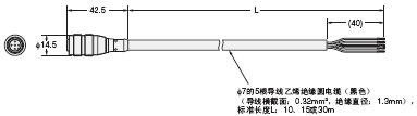 MS4800系列 外形尺寸 12 MS4800-CBLTX-10M_Dim